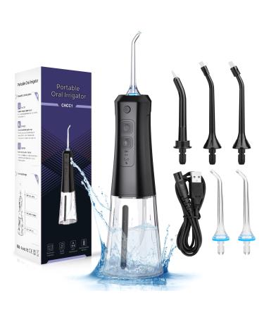 Alinkey Water Flosser Cordless Oral Irrigator, Portable and Rechargeable Teeth Cleaner with DIY Mode 5 Jet Tips IPX7 Waterproof,Small Oral Irrigation for Travel, Braces & Bridges Care