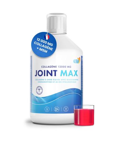 Joint MAX Collagen I Pure Hydrolyzed Collagen (Type I II and III) I Glucosamine MSM Chondroitin Turmeric Hyaluronic Acid I 100% Natural Flavor I Sugar Free - Supply for 20 Days