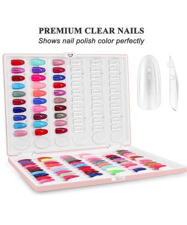 Professional Nail Display Book - 120 Nail Polish Swatch Book with Transparent Nails | Perfect Gel Polish Color Chart for Nail Artists - Buy Online on GoSupps.com