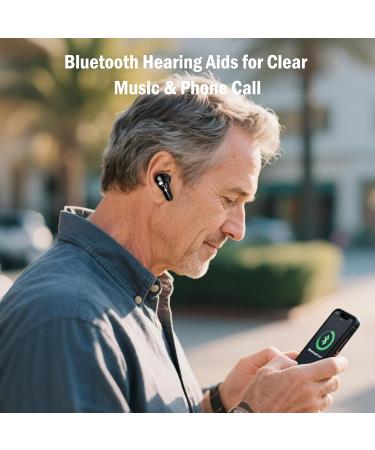 TTQ OTC Hearing Aids for Seniors with Bluetooth Rechargeable Black - Buy Online on GoSupps.com