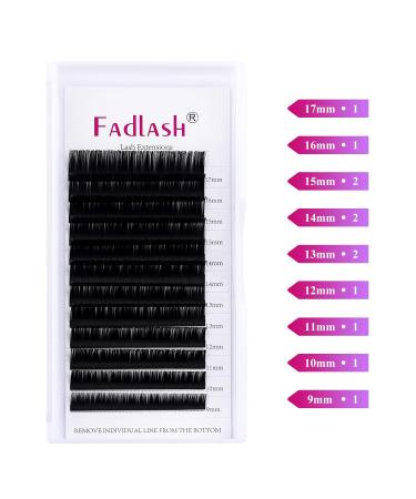 Professional 0.15mm D Curl Individual Classic Eyelash Extensions - Black Natural Lashes (Mix 9-17mm) - Buy Online on GoSupps.com