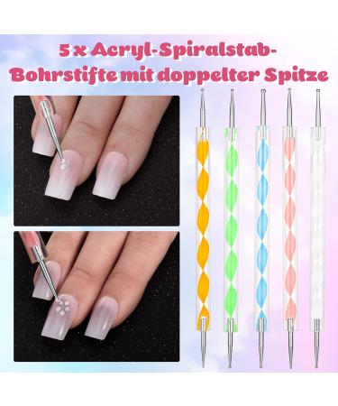 Friusate 15-Piece Nail Art Stamper Set | Clear Jelly Stamper & Spatula for French Manicure | Perfect for Gel Nails & Smile Line Designs - Buy Online on GoSupps.com