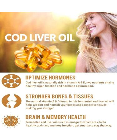 High Strength Cod Liver Oil Capsules 1000mg x 360 - Omega 3 Fatty Acids, Vitamin A & D - EPA & DHA - 360 Count - Buy Online on GoSupps.com