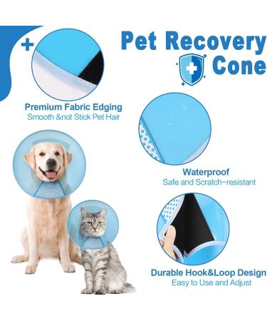 Super Collar for Pets - Protective Neck Collar for Cats & Small Dogs (Blue L) | Special Plastic Design | Shop Internationally - Buy Online on GoSupps.com