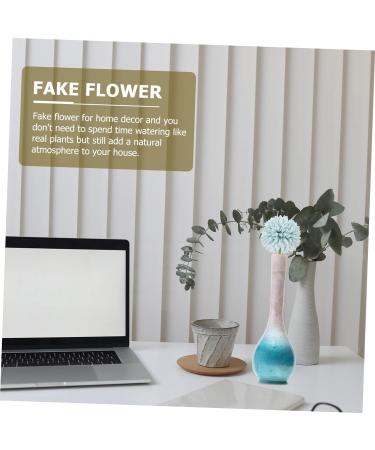 LIFKICH 8pcs Artificial Flower Green Decor Wedding Chrysanthemum Bouquet Home Decoration Desktop Decor Lifelike Faux Flower Vases in Bulk Faux Plant Bride Wedding Flowers Household Plastic Blue 30x5cm - Buy Online on GoSupps.com