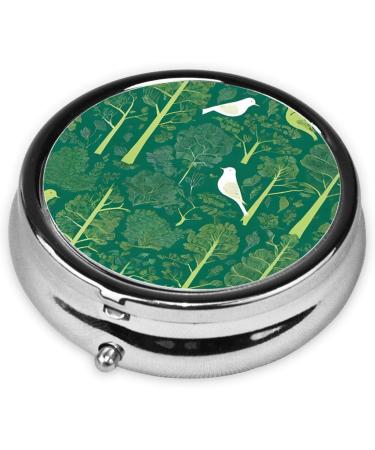 Scandinavian Animals Mini Round Pill Box - 3 Compartment Travel Organizer for Home & Office - Buy Online on GoSupps.com