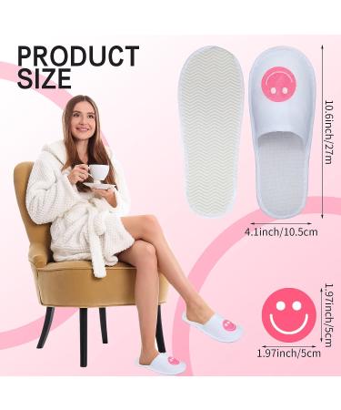 Jeyiour 30 Pairs Disposable Smile Face Spa Slippers - Bulk Guest House Slippers for Men and Women - Perfect for Hotels, Travel, and Indoor/Outdoor Use - Buy Online on GoSupps.com