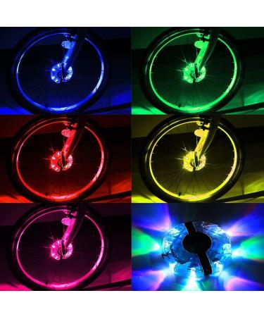 Estiq Rechargeable Bike Wheel Hub Lights - Waterproof RGB LED Cycling Lights | Safety Warning & Decoration - 1 Pack - Buy Online on GoSupps.com