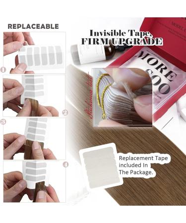 Moresoo 22 Inch Light Brown Human Hair Tape in Extensions - 20 Pieces/50g Remy Hair Tape - #8 - Buy Online on GoSupps.com