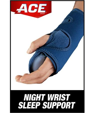 ACE Night Wrist Sleep Support | Adjustable Blue Brace for Carpal Tunnel Relief - Buy Online on GoSupps.com