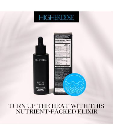 HigherDOSE Detox Drops - Skin & Liver Health Supplement for Full Body Cleanse, Healthy Hair, Skin, and Nails - Energy Support with Chlorophyll, Milk Thistle, Magnesium & Minerals - Buy Online on GoSupps.com