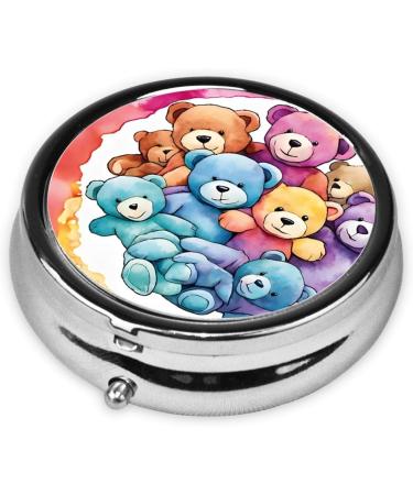 Dancing Thanksgiving Bear Mini Pill Box | 3 Compartment Travel Organizer | Portable Medicine Case for Home & Office - Buy Online on GoSupps.com