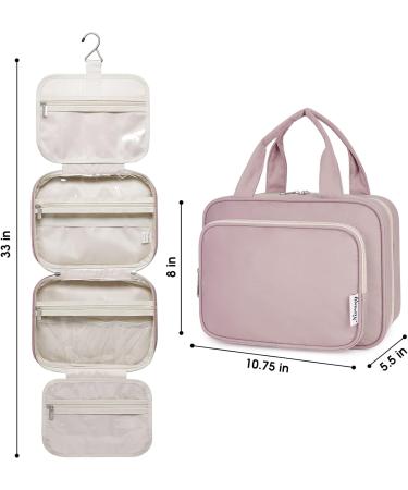 Narwey Hanging Travel Toiletry Bag for Women Wash Bag Cosmetics Makeup Bag Organizer for Travel Size Accessories Dusty Rose (Medium) - Buy Online on GoSupps.com