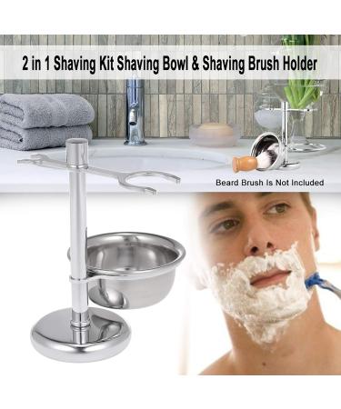 Benkeg Razor Stand Set | 2-in-1 Stainless Steel Shaving Holder for Razor Brush & Soap | Premium Men's Shaving Kit - Buy Online on GoSupps.com