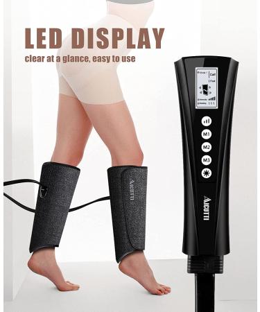 Leg Massager with Heat for Circulation - Air Compression Calf Massager for Muscle Pain Relief - Gift for Men, Women, Dad, Mom - Perfect for Birthday, Fathers Day, Mothers Day, Christmas - Buy Online on GoSupps.com