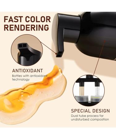 Chenzvora 400 ml hair color dark brown Hair Dye Shampoo 3in1 against gray hair perfect color care shampoo for men and women - Buy Online on GoSupps.com