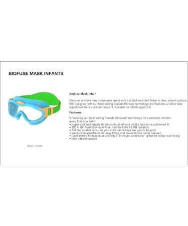 Buy Speedo Unisex Kids Biofuse Infant Swim Mask - One Size Blue | International Shipping Available - Buy Online on GoSupps.com