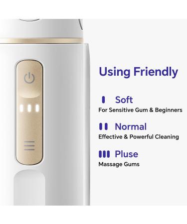 Portable Cordless Water Flosser for Teeth - Ultra Quiet IPX7 Waterproof Oral Irrigator | Rechargeable Dental Care for Travel Home & Office - Buy Online on GoSupps.com