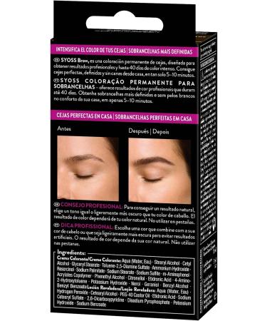  Syoss Syoss Brow Tint Permanent Eyebrow Color Dark Brown 3 Count Total Coverage & Long Lasting Color - Buy Online on GoSupps.com
