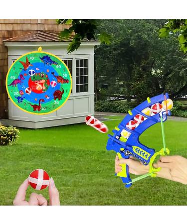 29 Dart Board Set with Bow and Arrow Launcher - 21 Sticky Balls - Indoor/Outdoor Party Game for Kids - Multicolor - Buy Online on GoSupps.com