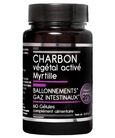 Nutrivie Activated Vegetable Charcoal Blueberry 60 Capsules