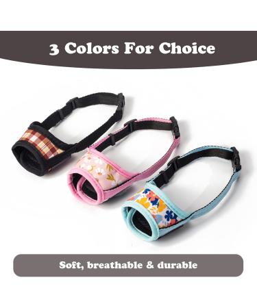 Soft Nylon Dog Muzzle - Anti-Bite & Anti-Barking - Perfect for Small Medium & Large Dogs (XL Blue Flower Design) - Buy Online on GoSupps.com