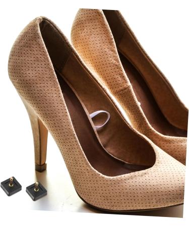 SHERCHPRY 2 Pairs Square High Heels Nail Heel Tips - Shoe Repair Caps - Black 1.80x1.70x1.70CM | International Shipping - Buy Online on GoSupps.com