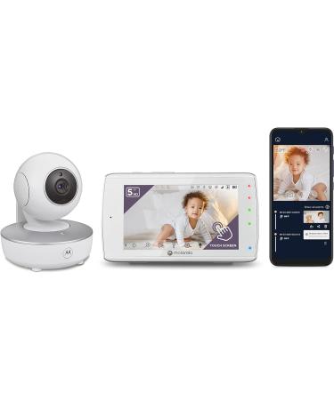 Motorola Baby Monitor-VM36XL Touchscreen 5" Portable WiFi Video Baby Monitor with Camera HD 720p - Connects to Smart Phone App, 1000ft Range, 2-Way Audio, Remote Pan-Tilt-Zoom, Room Temp, Lullabies