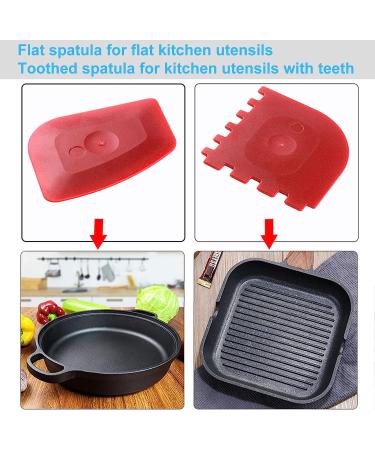 Cast Iron Scrubber and Scraper Set - Stainless Steel Chain Mail Scrubber for Cleaning Dishes, Pots, Pans, Griddles, and Grills - Buy Online on GoSupps.com