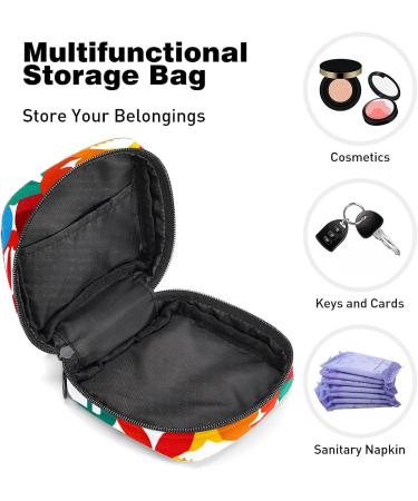 Colorful Summer Elements Menstrual Cup Pouch - Period Bag for Women and Teen Girls - Multi-colored - Buy Online on GoSupps.com