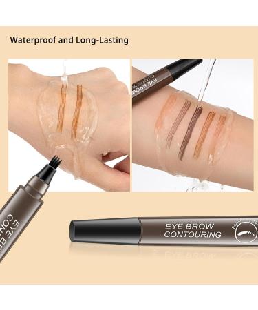 2PCS Whimsyard Eyebrow Pencil Whimsyard Magic Eyebrow Pencil 4 Tip Microblade Creates Natural Looking Brows Effortlessly 3D Waterproof Microblading Eyebrow Pencil Contouring Pen (Black) - Buy Online on GoSupps.com