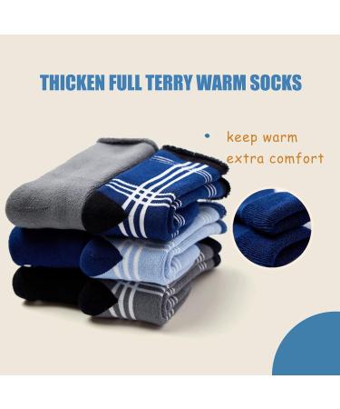 Non Slip Winter Socks for Baby Boys & Girls | 6 Pairs 12-24 Months | Warm & Thick Towelling Socks with Grips | Tartan Mix 5239 - Buy Online on GoSupps.com
