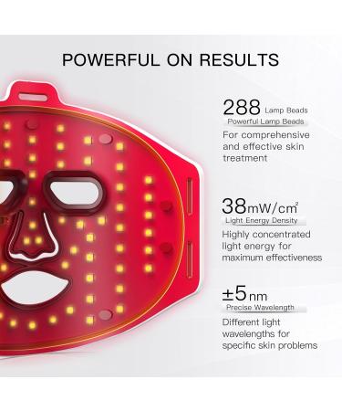 IBORRIA Led Face Mask Light Therapy Near infrared Red Light Therapy for Face Flexible Silicone Light Therapy Mask Red Light Therapy Mask for at Home Face Masks Skincare (Sleek White) - Buy Online on GoSupps.com