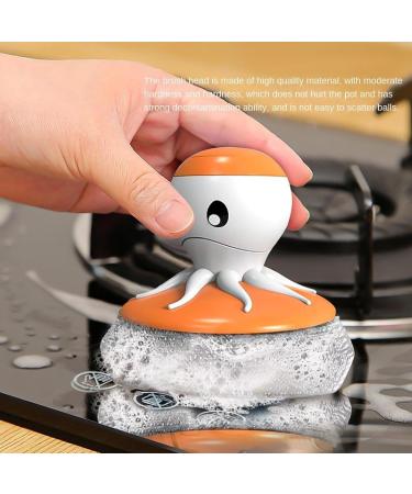 Wash pots and Pans Brush: Kitchen Household Detergent wash pots and Pans Brush pots and Pans god Non-Stick Oil Automatically Press The Liquid Wire Ball dishwashing Brush PremiumGrey - Buy Online on GoSupps.com