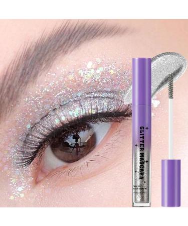 Glitter Mascara for Women Waterproof Mascara | Waterproof Lengthening Curling Smudge-Proof Long-Lasting Eyelash Makeup for Women for Weddings Parties Stage and Proms - Buy Online on GoSupps.com