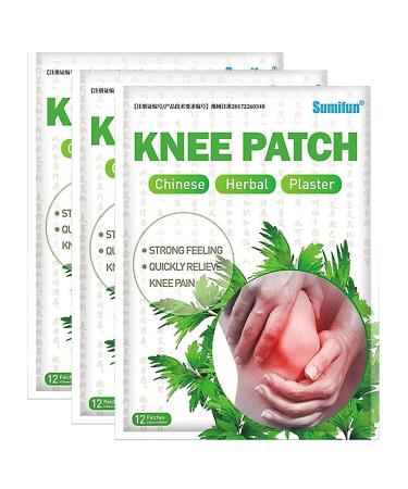 36pcs(Pack of 3) Pain Relief Patches | Relieve Arthritis Knee Pain Relief Patch-Long Lasting Relief Heat Analgesi Knee Discomfort Relief Hot Moxibustion Leg Pain Relief Patches 36 Pcs