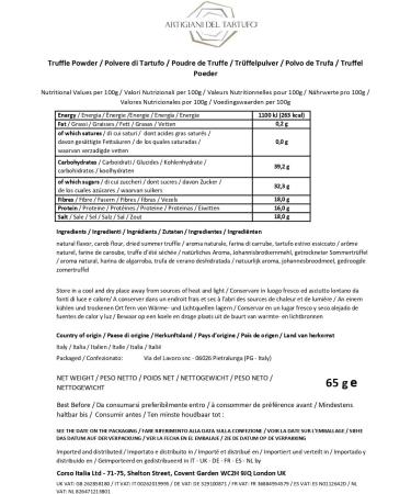 Artigiani del Tartufo - Truffle Seasoning Powder (65g) | Natural Italian Gourmet Truffle Seasoning | Vegan Friendly Truffle Seasoning Powder - 65g - Buy Online on GoSupps.com