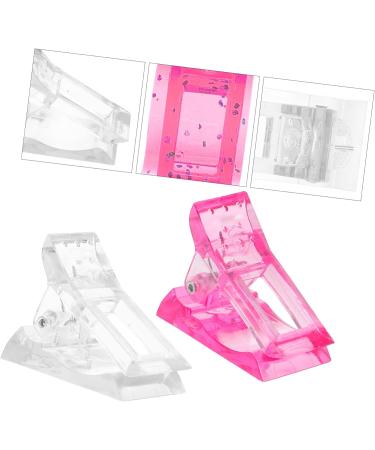 Mikinona Manicure Tools 48 pcs Finger Tip Fixing Clamps and UV Accessories Gel Curve Manicure Quick Poly A Salon Home Kit Tool Pink Nails Forms Clips Art Fixation Pinching Fiberglass 1 count (Pack of 1) White Pinkx4pcs - Buy Online on GoSupps.com