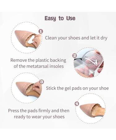 Metatarsal Pads Women Ball of Foot Cushions 3 Pairs Gel Pads Shoe Inserts for Pain Relief and Comfort - Buy Online on GoSupps.com