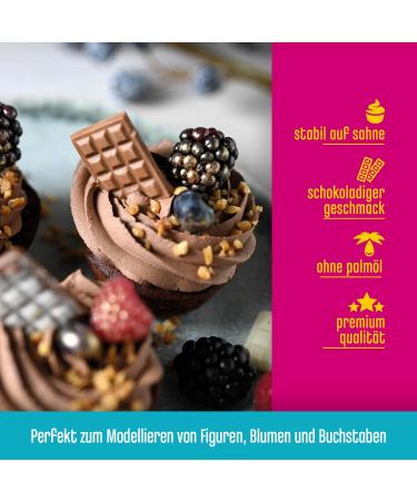 Decocino Fondant Chocolate 250g | 25% Whole Milk Palm Oil Free Tearproof & Stable for Cake Decoration - Buy Online on GoSupps.com
