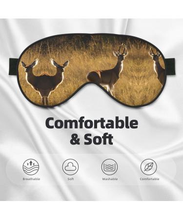 Cute Deers Print Double-Sided Eye Mask | Soft Light Blocking Eye Mask for Better Sleep | International Shipping Available - Buy Online on GoSupps.com