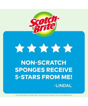 Scotch-Brite Non-Scratch Scrub Sponges - 3 Pack for Dishes & Kitchen Cleaning - Buy Online on GoSupps.com
