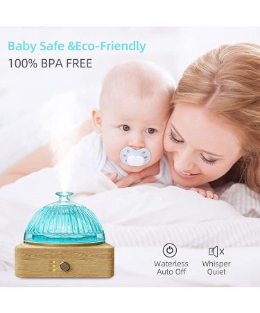 200ml Glass Essential Oil Diffuser with Wood Base | Ultrasonic Air Diffuser for Large Room | Timer & 7 Color Light | Waterless Auto Off | Plastic-Free Aroma Vaporizer - Buy Online on GoSupps.com