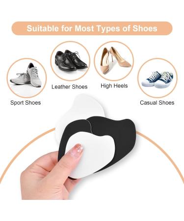 Microfiber Heel Repair Patch Set - 8 Pairs, Self-Adhesive, for Shoes & Seats - Black & White - Buy Online on GoSupps.com