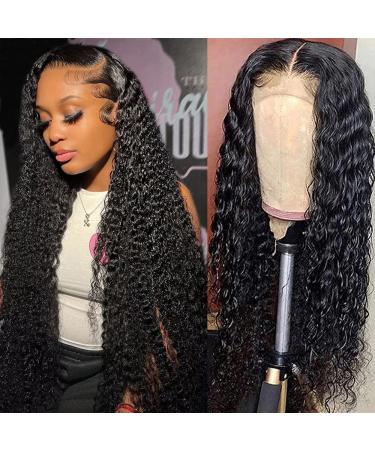 Pre Plucked 13x4 Lace Front Wigs Water Wave Human Hair Wigs for Black Women 180 Density HD Transparent Wet and Wavy Lace Front Wigs Natural Hairline Water Wave Lace Frontal Wigs with Baby Hair 22inch 22 Inch water wave l...