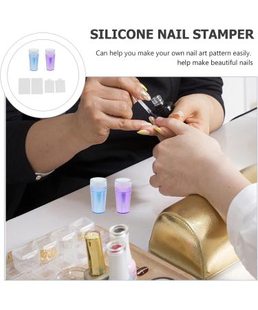 Beavorty 4 Sets Nail Stamp Manicure Stamper Gel for Nails Nail Print Stamper Nail Art Stamp Nail Art Template Kit De Manicura Nail Stencils Manicure Tools Nail Gel Girl Handle - Buy Online on GoSupps.com