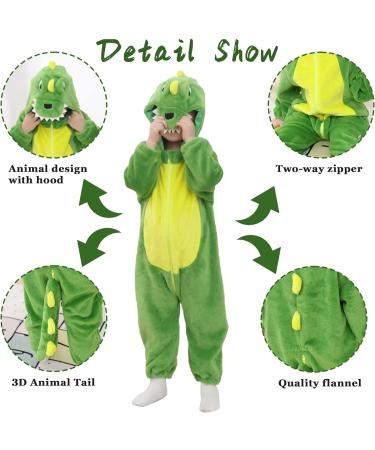 Doladola Baby Boys Girls Hooded Green Dinosaur Onesie | Infant Pajamas Romper 3-6 Months - Buy Online on GoSupps.com