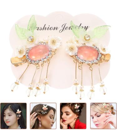 1 Pair Pearl Tassel Hair Clip Flower Hair Clip Hair Barrettes for Women Flower Barrettes Clips Pearl Hair Accessories for Women Tassel Hairpin Bride The Flowers Decorate Acrylic - Buy Online on GoSupps.com