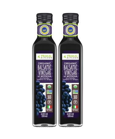 Primal Kitchen Organic Balsamic Vinegar of Modena, Whole30 Approved and Certified Paleo, 8.45 Fluid Ounces, Pack of 2 Balsamic Vinegar 8.45 Fl Oz (Pack of 2)