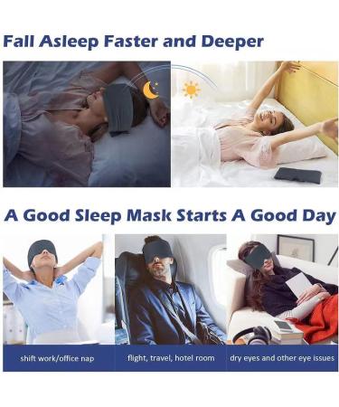SHETIAN 100% Handmade Cotton Sleep Mask Blackout - Adjustable Breathable Eye Mask for Men, Women, and Children - Upgraded Gray Modal - Buy Online on GoSupps.com